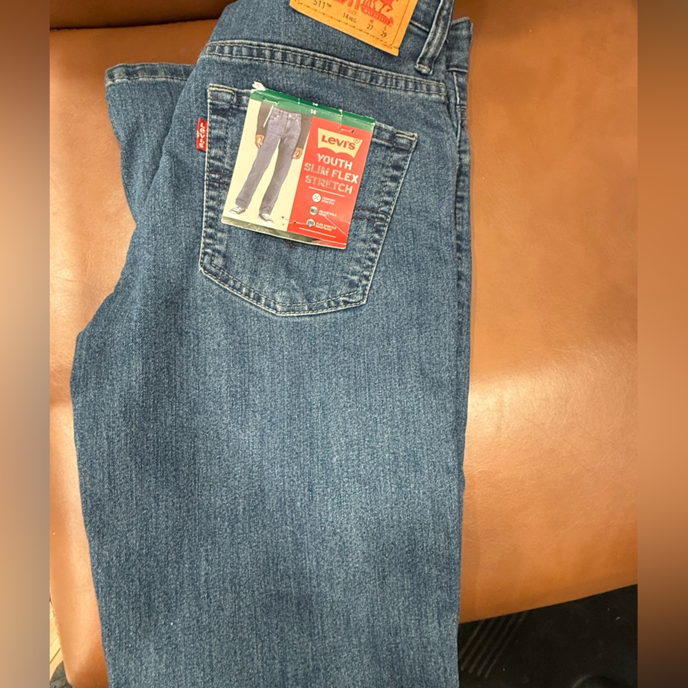 NWT Levi's Youth Slim Flex Blue Jeans 511 Size boys 14